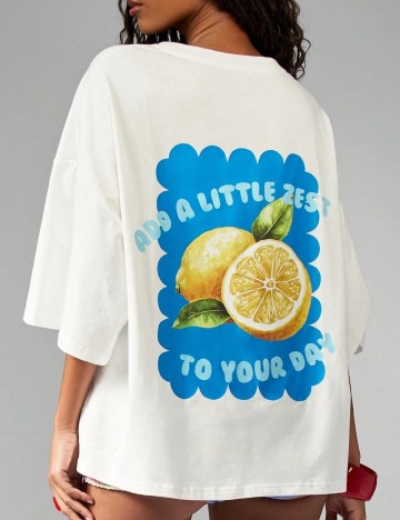 Tricou Oversize Missguided, alb