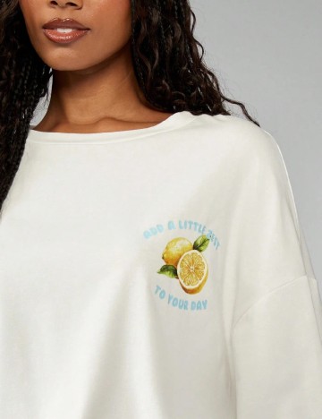 Tricou Oversize Missguided, alb