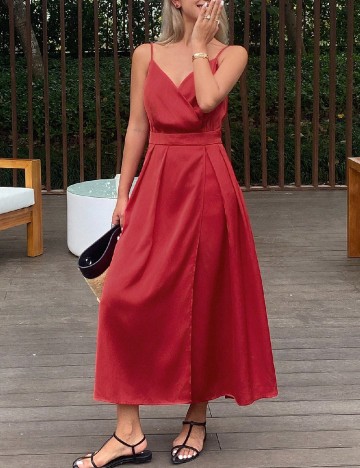 Rochie medie Dazy, rosu