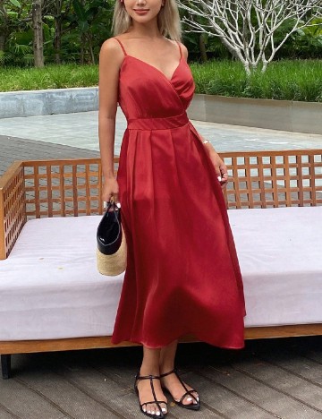 Rochie medie Dazy, rosu