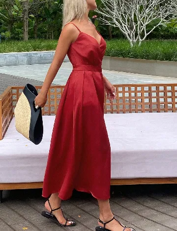 Rochie medie Dazy, rosu