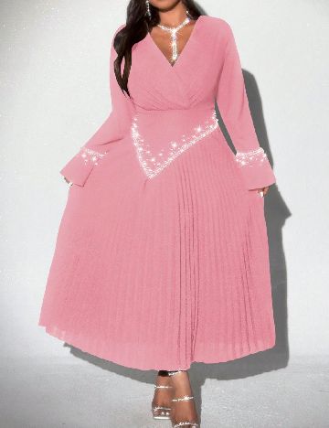 Rochie lunga SHEIN CURVE, roz