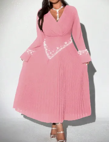 Rochie lunga SHEIN CURVE, roz