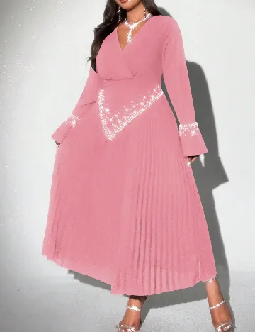 Rochie lunga SHEIN CURVE, roz