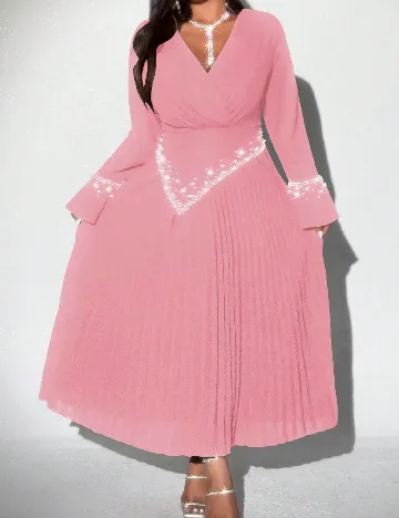 Rochie lunga SHEIN CURVE, roz