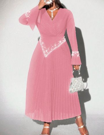 Rochie lunga SHEIN CURVE, roz