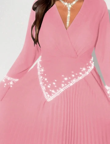 Rochie lunga SHEIN CURVE, roz