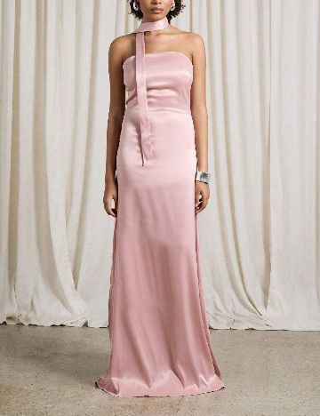 Rochie lunga AiiRZ, roz pudra