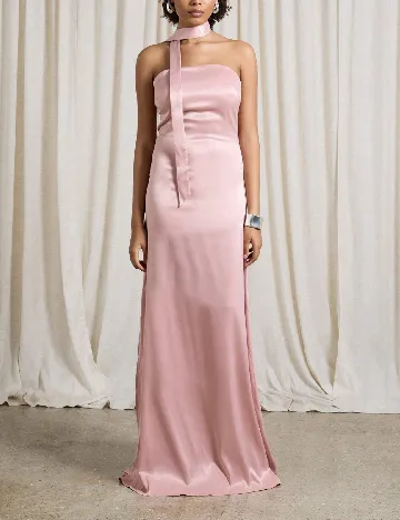 Rochie lunga AiiRZ, roz pudra