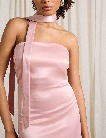 Rochie lunga AiiRZ, roz pudra