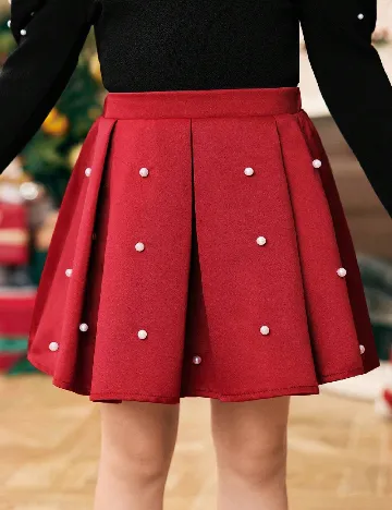 Fusta Shein Kids, rosu