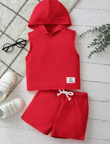 Compleu Shein Kids, rosu