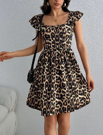 Rochie scurta SHEIN, animal print