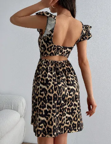 Rochie scurta SHEIN, animal print