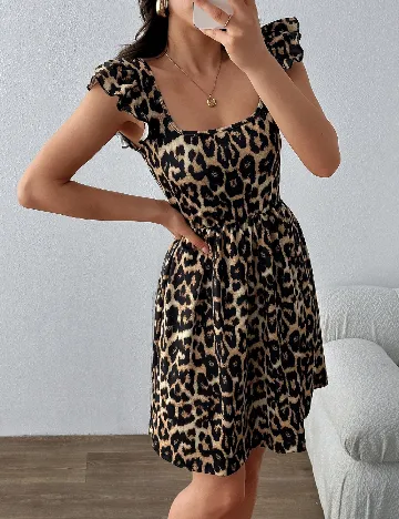Rochie scurta SHEIN, animal print
