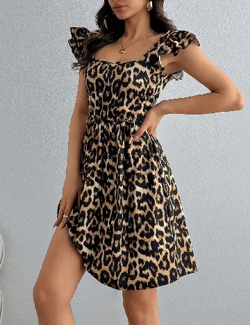 Rochie scurta SHEIN, animal print