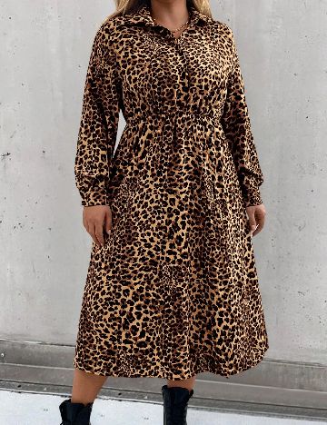 Rochie medie SHEIN CURVE, animal print
