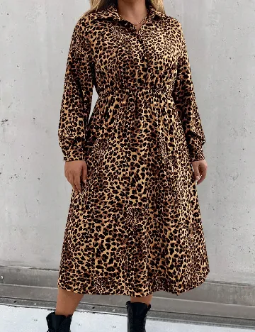 Rochie medie SHEIN CURVE, animal print