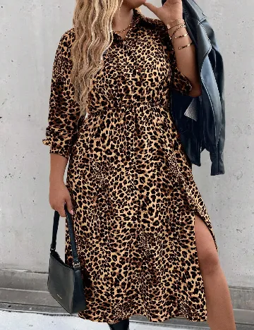 Rochie medie SHEIN CURVE, animal print