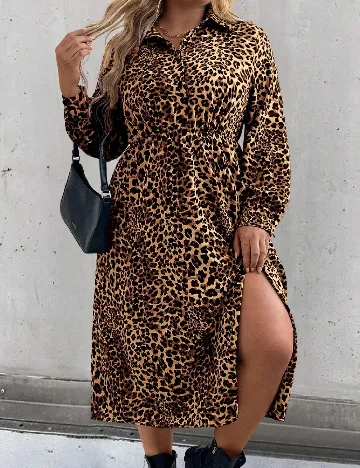Rochie medie SHEIN CURVE, animal print