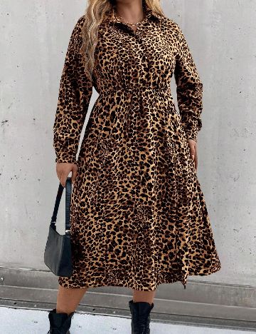 Rochie medie SHEIN CURVE, animal print