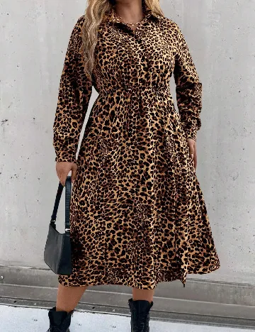 Rochie medie SHEIN CURVE, animal print