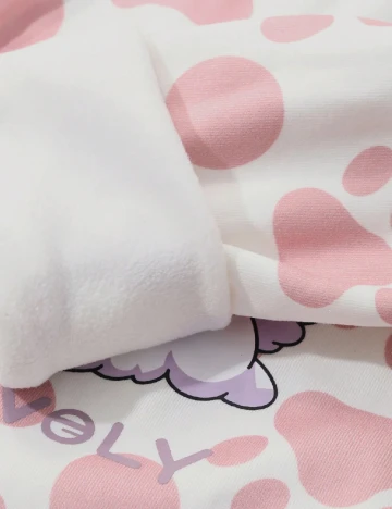 Pijama Dazy, roz/alb