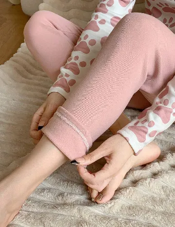 Pijama Dazy, roz/alb