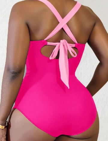 Costum de baie SHEIN CURVE, roz