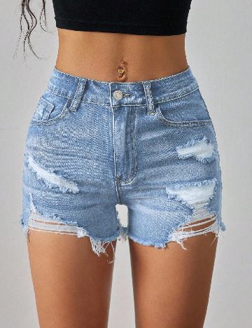 Pantaloni scurti SHEIN, albastru