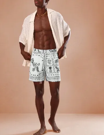 Pantaloni scurti SUMWON, alb