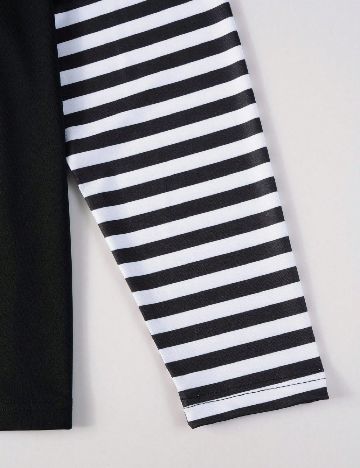 Bluza Oversize SHEIN, negru/alb