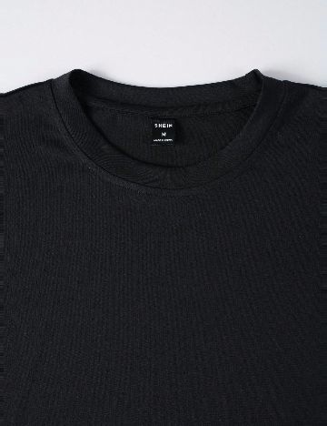 Bluza Oversize SHEIN, negru/alb