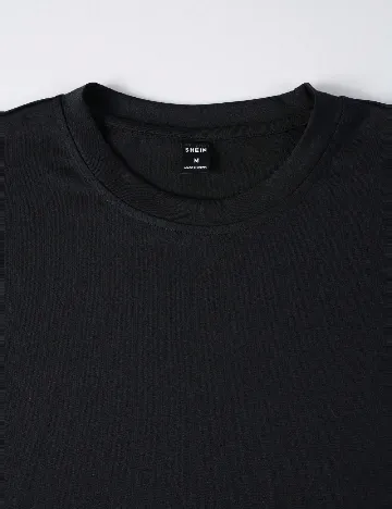 Bluza Oversize SHEIN, negru/alb