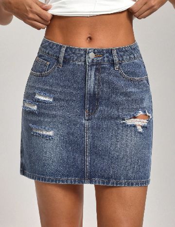 Fusta SHEIN, albastru