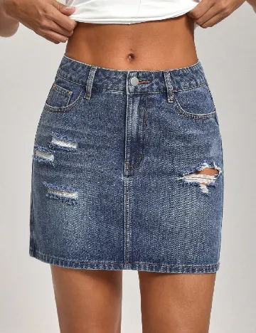 Fusta SHEIN, albastru