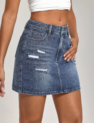 Fusta SHEIN, albastru