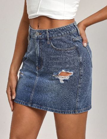 Fusta SHEIN, albastru