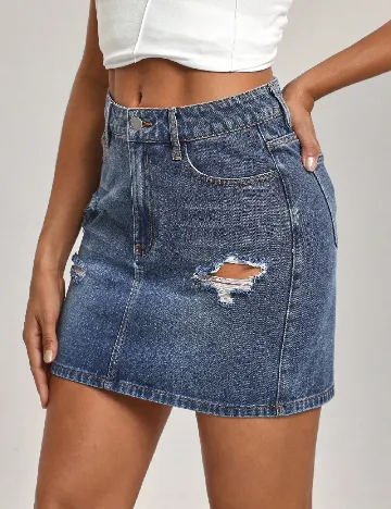 Fusta SHEIN, albastru