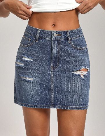 Fusta SHEIN, albastru