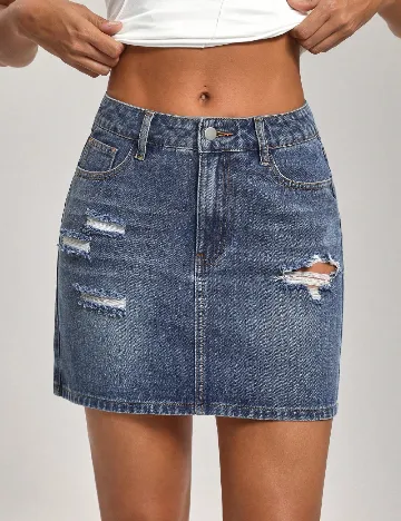 Fusta SHEIN, albastru