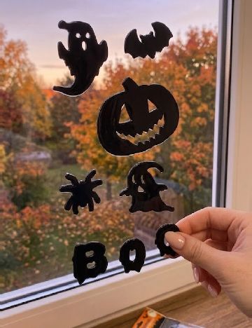 Set stickere Halloween 8 bucati Cool 2 Party, negru