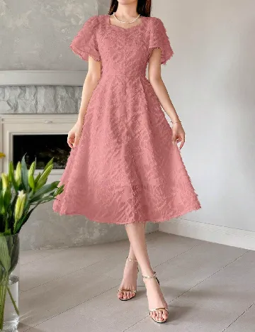 Rochie medie Dazy, roz