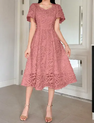 Rochie medie Dazy, roz