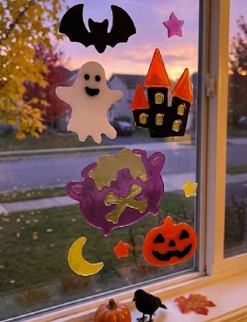 Set stickere Halloween 9 bucati Cool 2 Party, mix culori