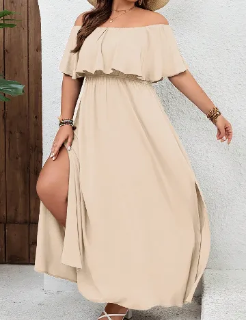 Rochie lunga SHEIN CURVE, crem