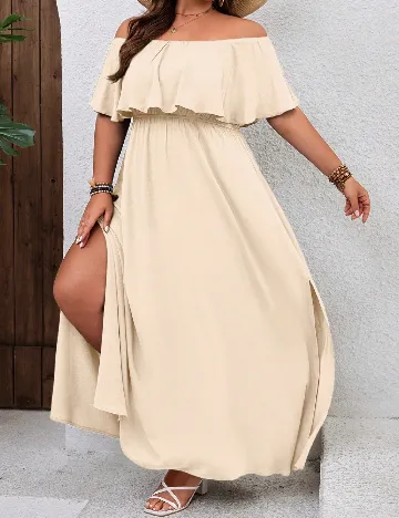 Rochie lunga SHEIN CURVE, crem