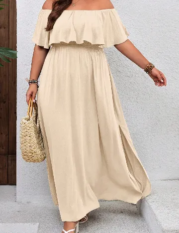 Rochie lunga SHEIN CURVE, crem