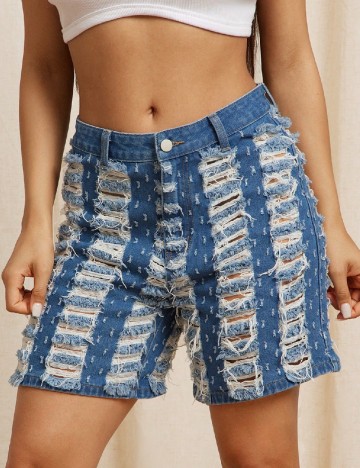 Pantaloni scurti SHEIN, albastru