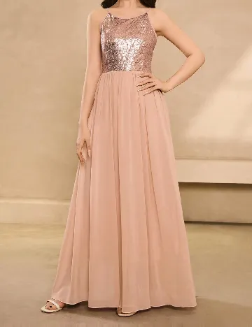 Rochie lunga Shein Kids, roz pudra